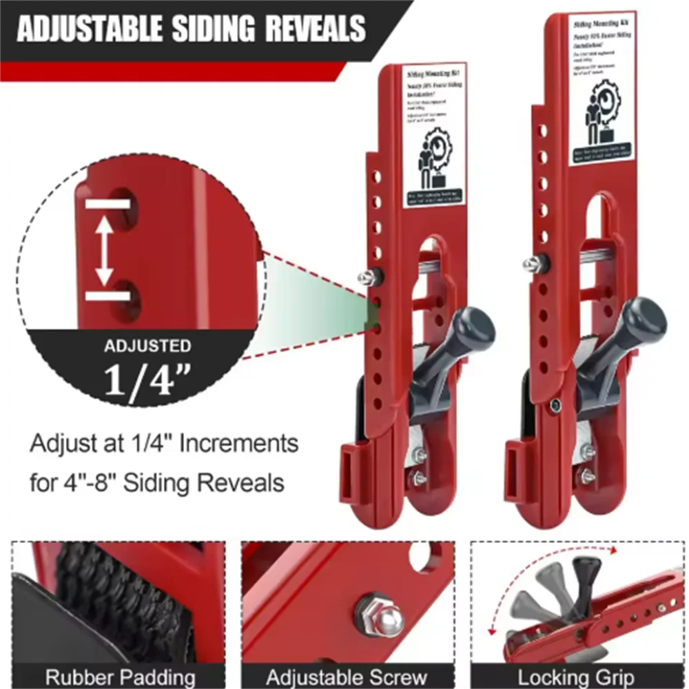 2Pcs Fiber Cement Siding Installation Gauge Tool Wall Panel Locator Clamp Hand Tool for Home Improvement