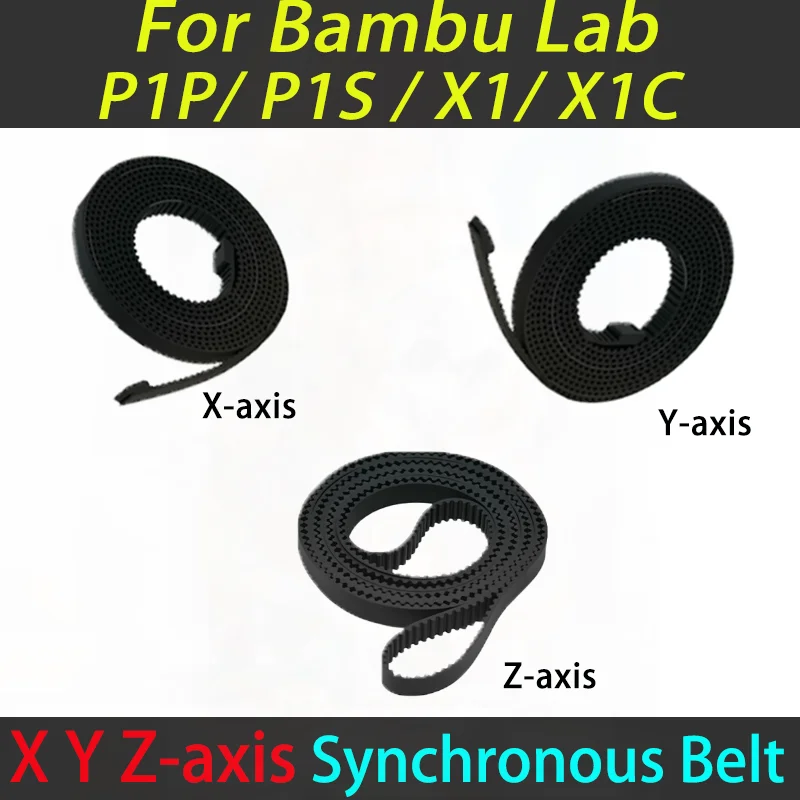 

﻿ For Bambu Lab Belt timing X Y Z-axis Synchronous Belt High Temperature Wear Resistance Bambulabs P1P P1S X1C X1 3D Printer Pa