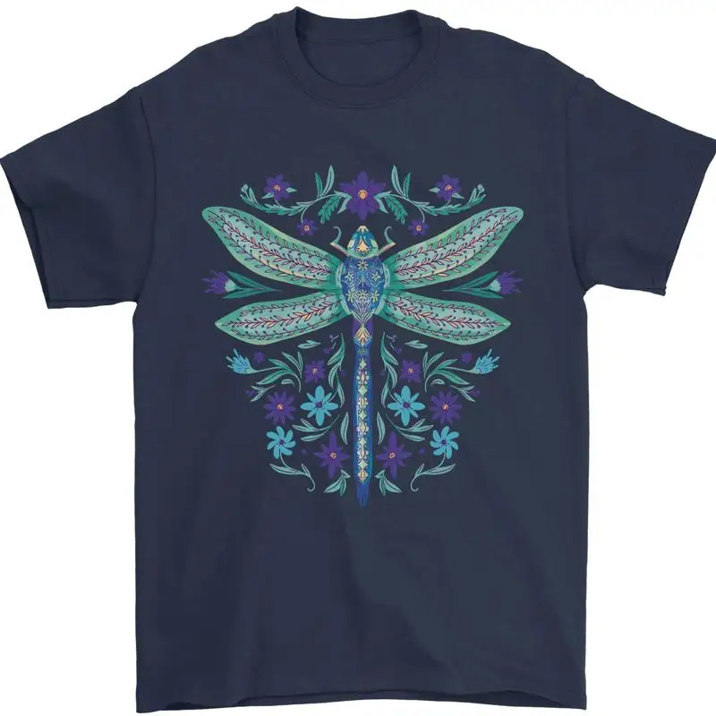 

Мужская футболка A Floral Dragonfly, 100% хлопок