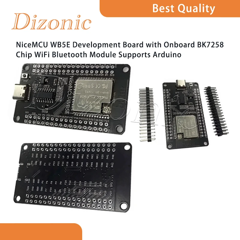 

Плата разработки Dizonic The NiceMCU WB5E оснащена встроенным чипом BK7258, модулями Wi-Fi и Bluetooth, и поддерживает Arduino.
