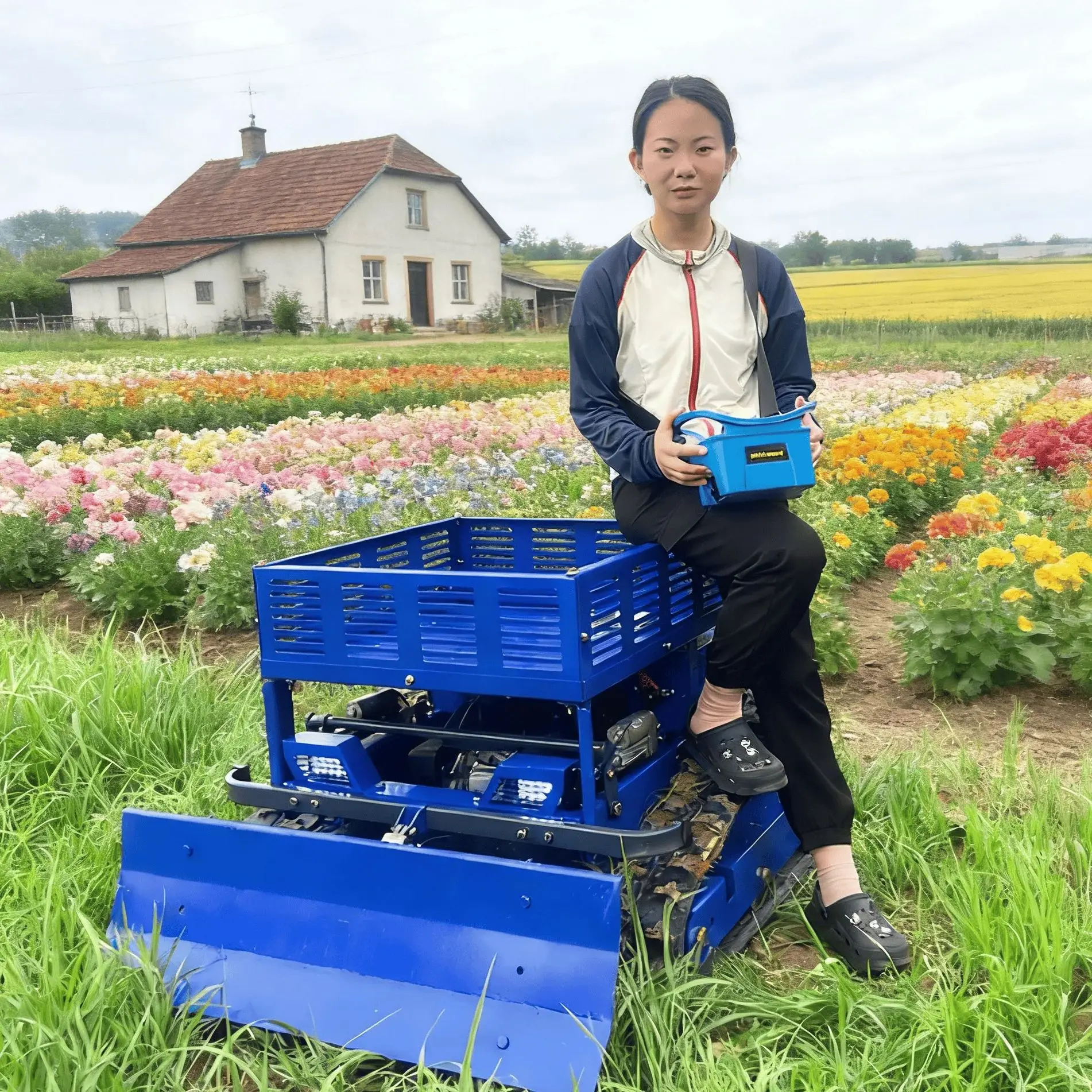 Customized Multi functional snow shoveling lawn mowing all terrain storage, remote control riding orchard lawn mower