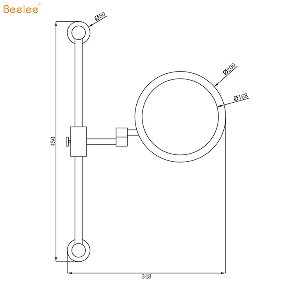BM1903F Wall Mounted Adjustable Illuminated LED Lighted Makeup Mirror