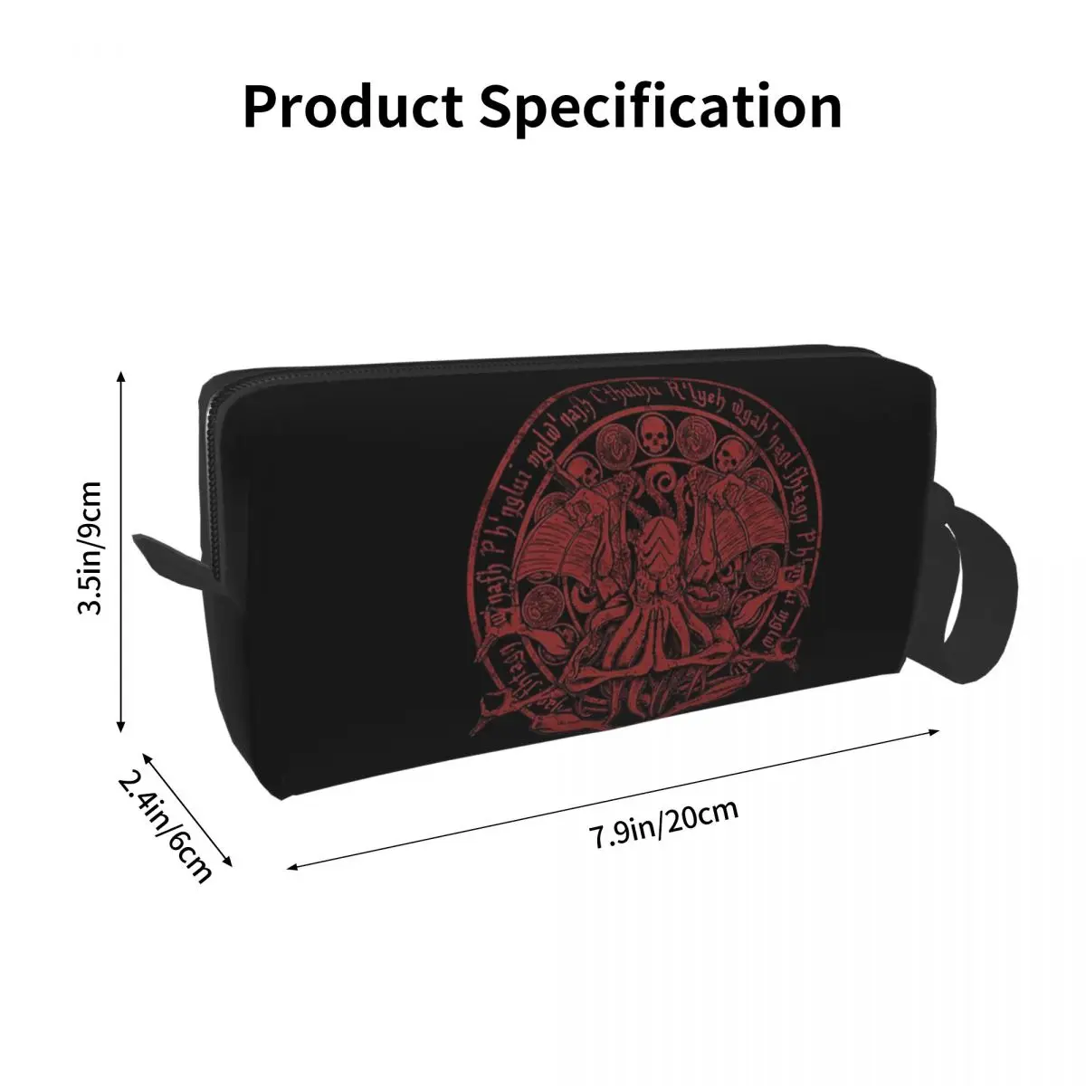 The Idol - Cthulhu Red Variant Makeup Bag Cosmetic Organizer Dopp Kit Toiletry Cosmetic Bag for Women Beauty Travel Pencil Case