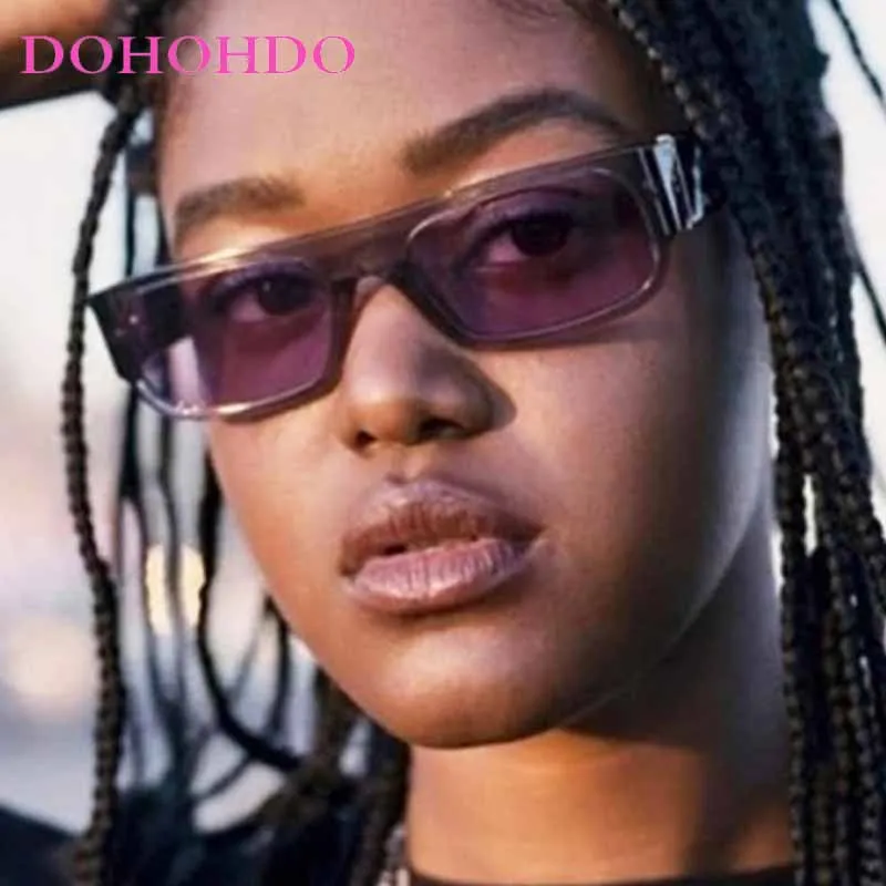 

DOHOHDO Women's Sunglasses Big Frame Square Glasses Vintage Rectangle Sun Glasses Outdoor Sport Shades Punk Glasses Gafas De Sol