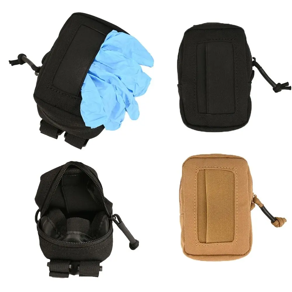 

Nylon Duty Belt Gloves Pouch Multifunctional Storage Solid Color Latex Glove Bag Portable Molle Accessory Pouch Small Tool