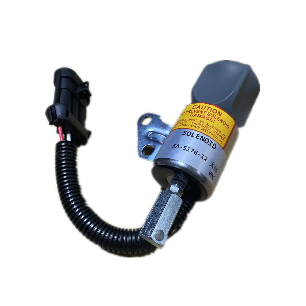 Excavator Parts 1E231-60011 For Kubota D722 for Doosan DX 17 Shutdown Solenoid Valve Switch Fuel Stop Valve 1756ES