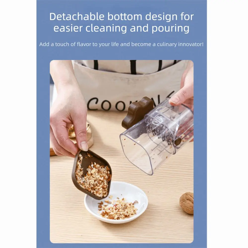 ABS Manual Nut Chopper Navy Blue Yellow Coffee Portable Design Hand Crank Nut Grinder Simple to Use Easy to Clean