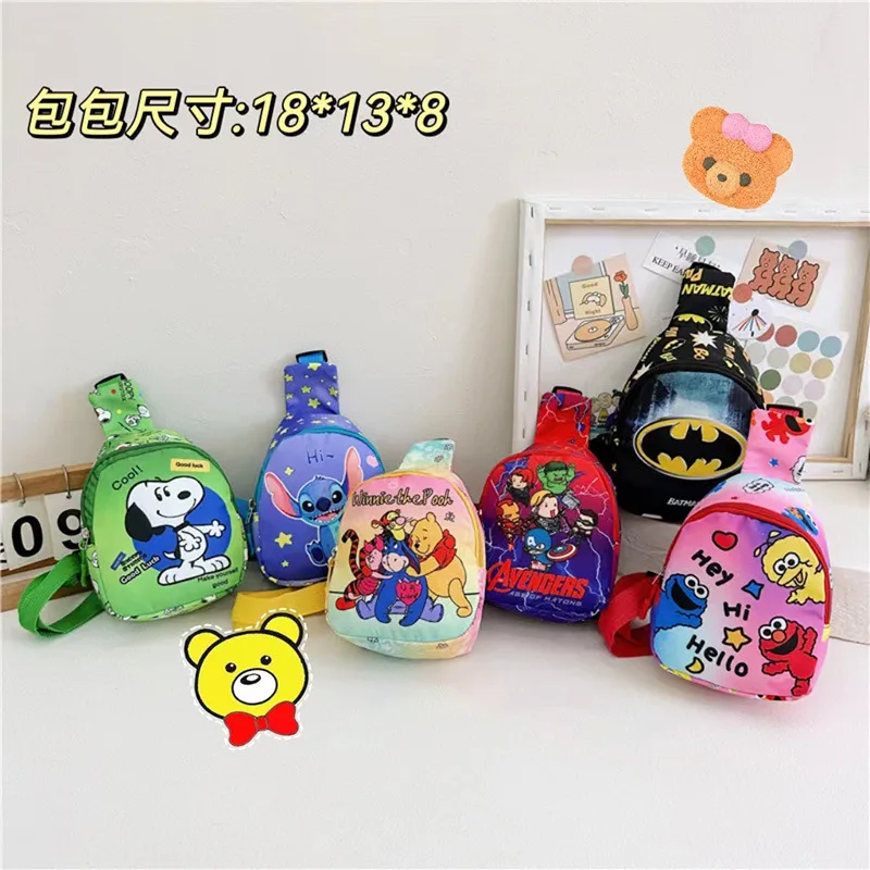 

Модная детская сумка с мультипликационным рисунком, повседневный маленький рюкзак, нагрудная сумка для мальчиков и девочек, легкая милая сумка-мессенджер для мальчиков и девочек