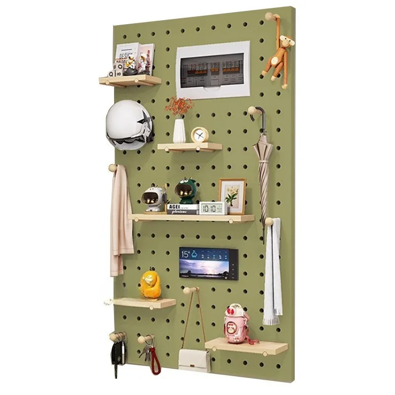 

Solid wood hole board hanging board, wall decorative baffle rack