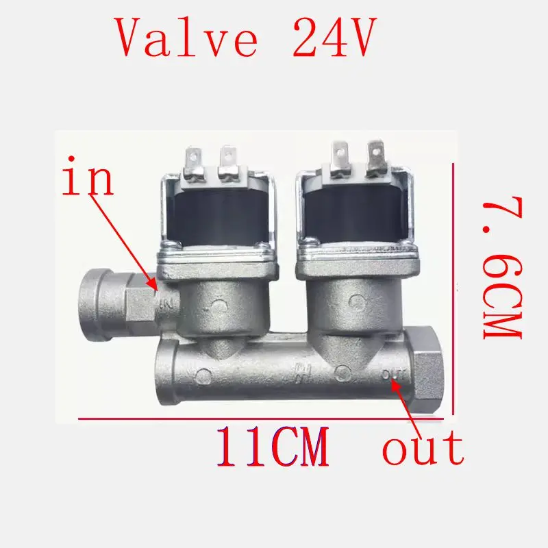 

Universal Solenoid Valve Double Solenoid Valve 24V for Gas Oven with internal thread adapters Repair Parts