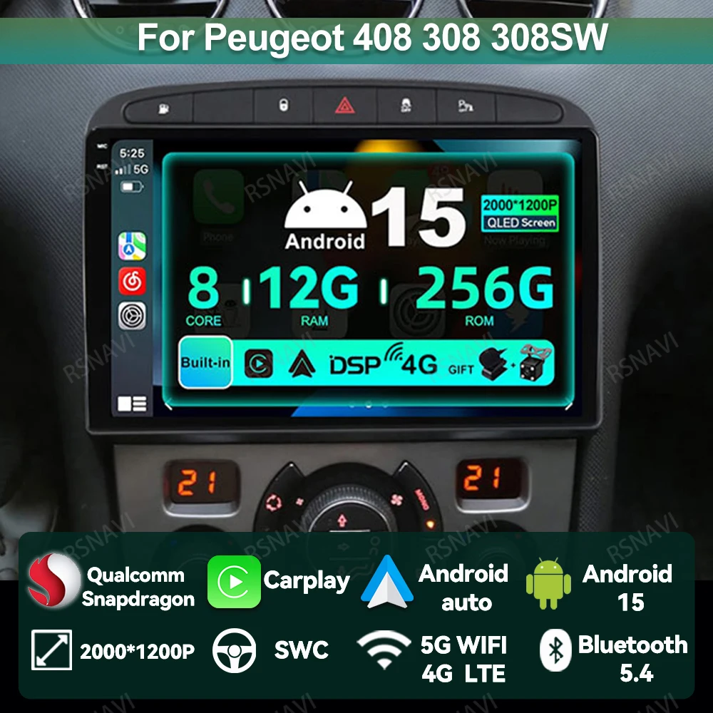 ΠΠ²ΡΠΎΠΌΠΎΠ±ΠΈΠ»ΡΠ½ΡΠΉ ΡΠ°Π΄ΠΈΠΎΠΏΡΠΈΠ΅ΠΌΠ½ΠΈΠΊ Android 15 Π΄Π»Ρ Peugeot 408 308 308 SW, Π°Π²ΡΠΎΡΠ°Π΄ΠΈΠΎ DSP, GPS, ΡΡΠ΅ΡΠ΅ΠΎ Π½Π°Π²ΠΈΠ³Π°ΡΠΈΡ, Viedo-ΠΏΠ»Π΅Π΅Ρ, Π³ΠΎΠ»ΠΎΠ²Π½ΠΎΠ΅ ΡΡΡΡΠΎΠΉΡΡΠ²ΠΎ 4G LTE, ΠΌΡΠ»ΡΡΠΈΠΌΠ΅Π΄ΠΈΠ° BT ΠΠ²ΡΠΎΠΌΠΎΠ±ΠΈΠ»ΡΠ½ΡΠΉ ΡΠ°Π΄ΠΈΠΎΠΏΡΠΈΠ΅ΠΌΠ½ΠΈΠΊ Android 15 Π΄Π»Ρ Peugeot 408 308 308 SW, Π°Π²ΡΠΎΡΠ°Π΄ΠΈΠΎ DSP, GPS, ΡΡΠ΅ΡΠ΅ΠΎ Π½Π°Π²ΠΈΠ³Π°ΡΠΈΡ, Viedo-ΠΏΠ»Π΅Π΅Ρ, Π³ΠΎΠ»ΠΎΠ²Π½ΠΎΠ΅ ΡΡΡΡΠΎΠΉΡΡΠ²ΠΎ 4G LTE, ΠΌΡΠ»ΡΡΠΈΠΌΠ΅Π΄ΠΈΠ° BT