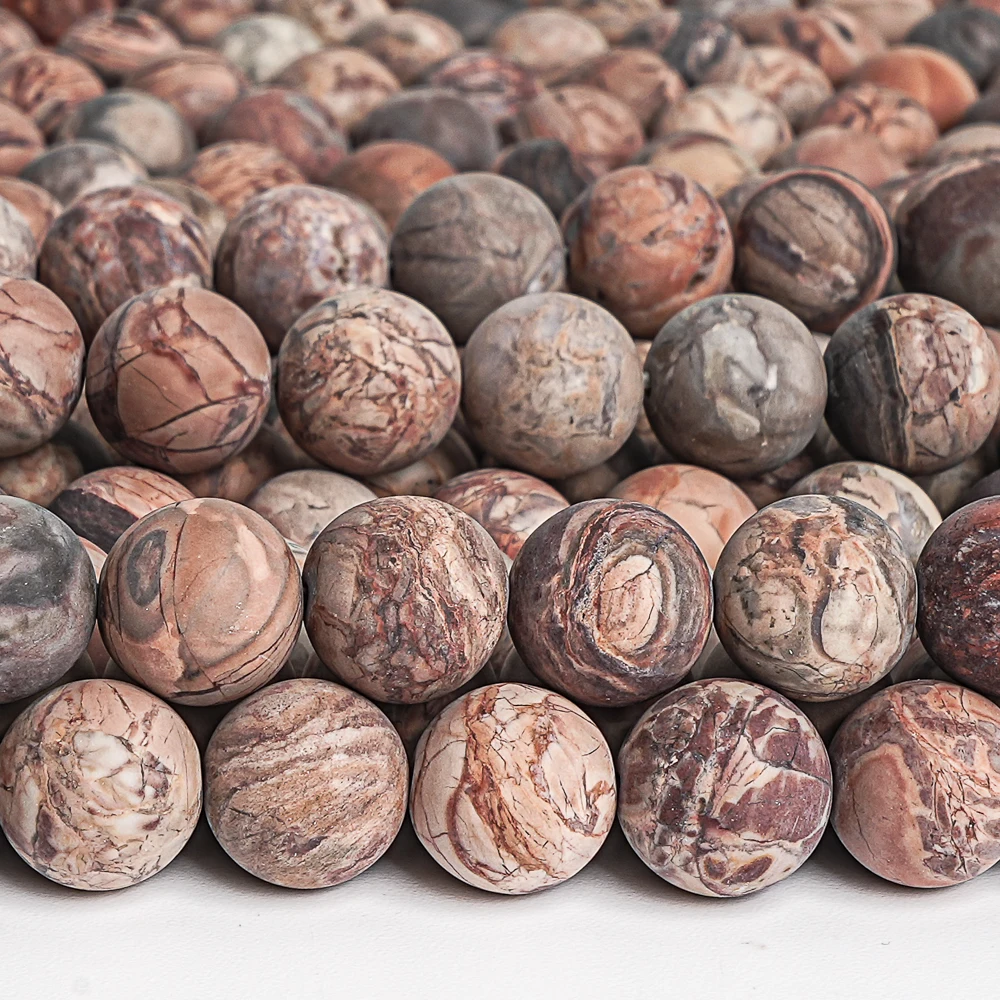 

6/8/10mm Natural Stone Round Bead Strands Red-brown Jasper Loose Beads Gemstone Beads Jewelry And Accessories Gifts For Women