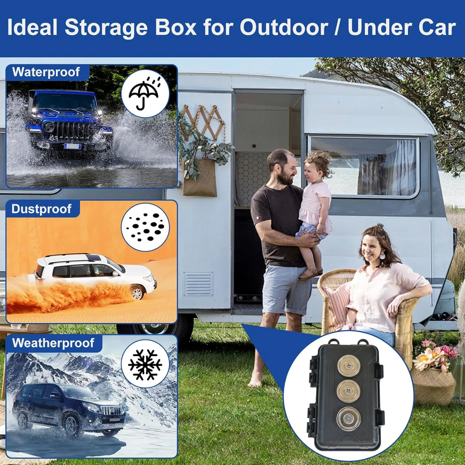 Magnetic Key Box Hide A Key Magnetic Car Key Holder Key Hider Waterproof Hidden Key Holder Car Key Case for Outdoor Travel 