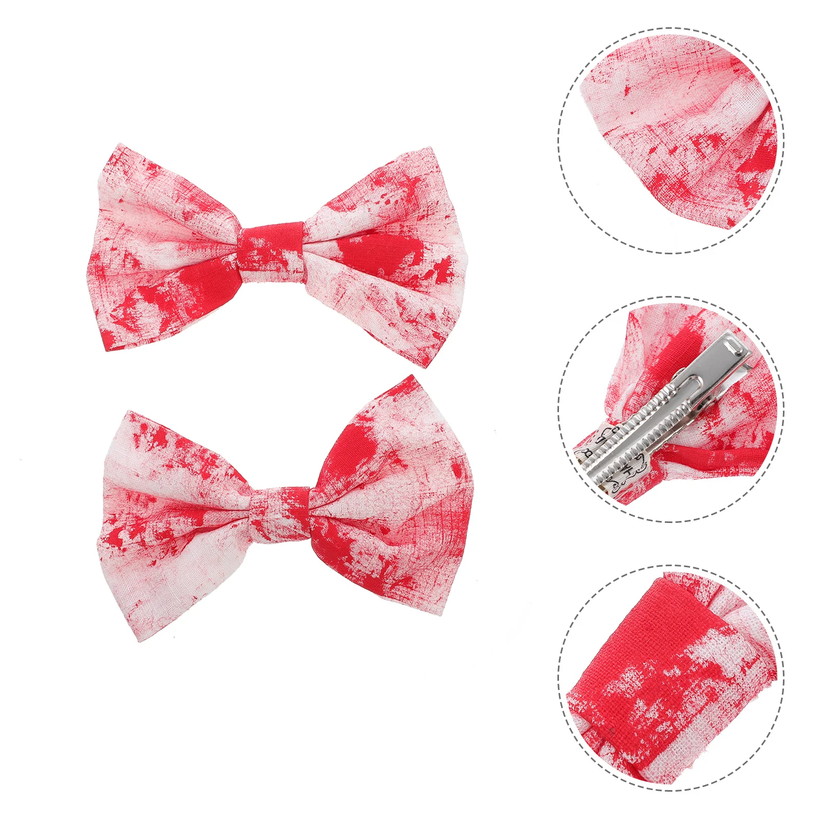 

2pcs Butterfly Hair Clips Cloth Bow-Knot Halloween Hairpins For Women Kids Party Decorations Costume Accessories