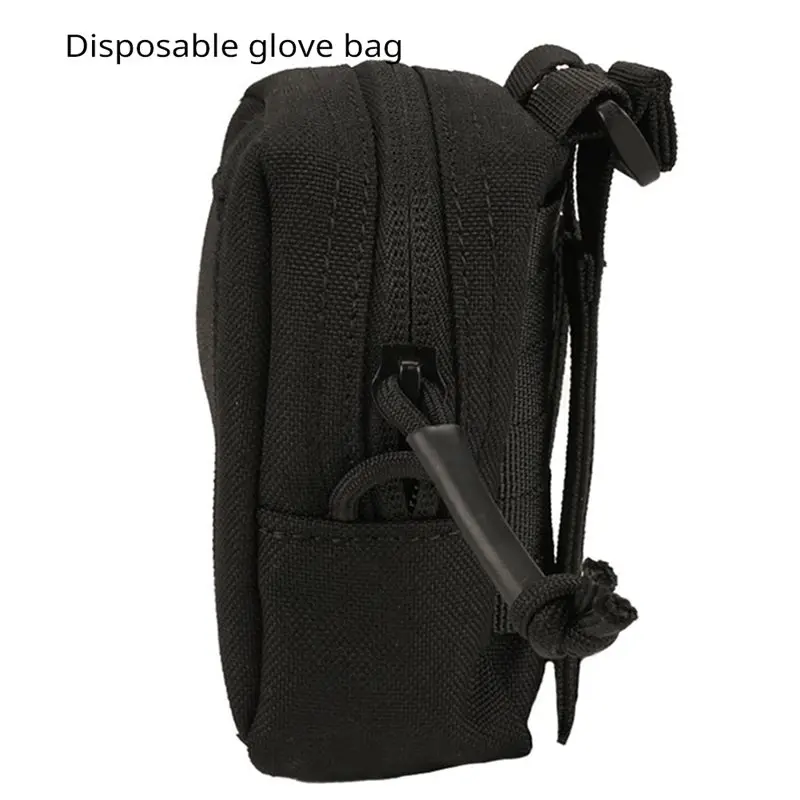 EMT Latex Glove Pouch Disposable Gloves Organizer Overlapping Elastic Flap Zipper Closure IFAK Accessories Accesories