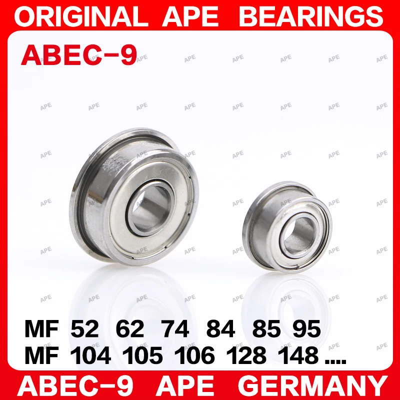5/10pcs ABEC-9 Flange Bearing MF52 MF63 MF74 MF84 MF85 MF95 MF104 MF106 MF126 MF128 MF148 MF117 MF137 ZZ Bearings