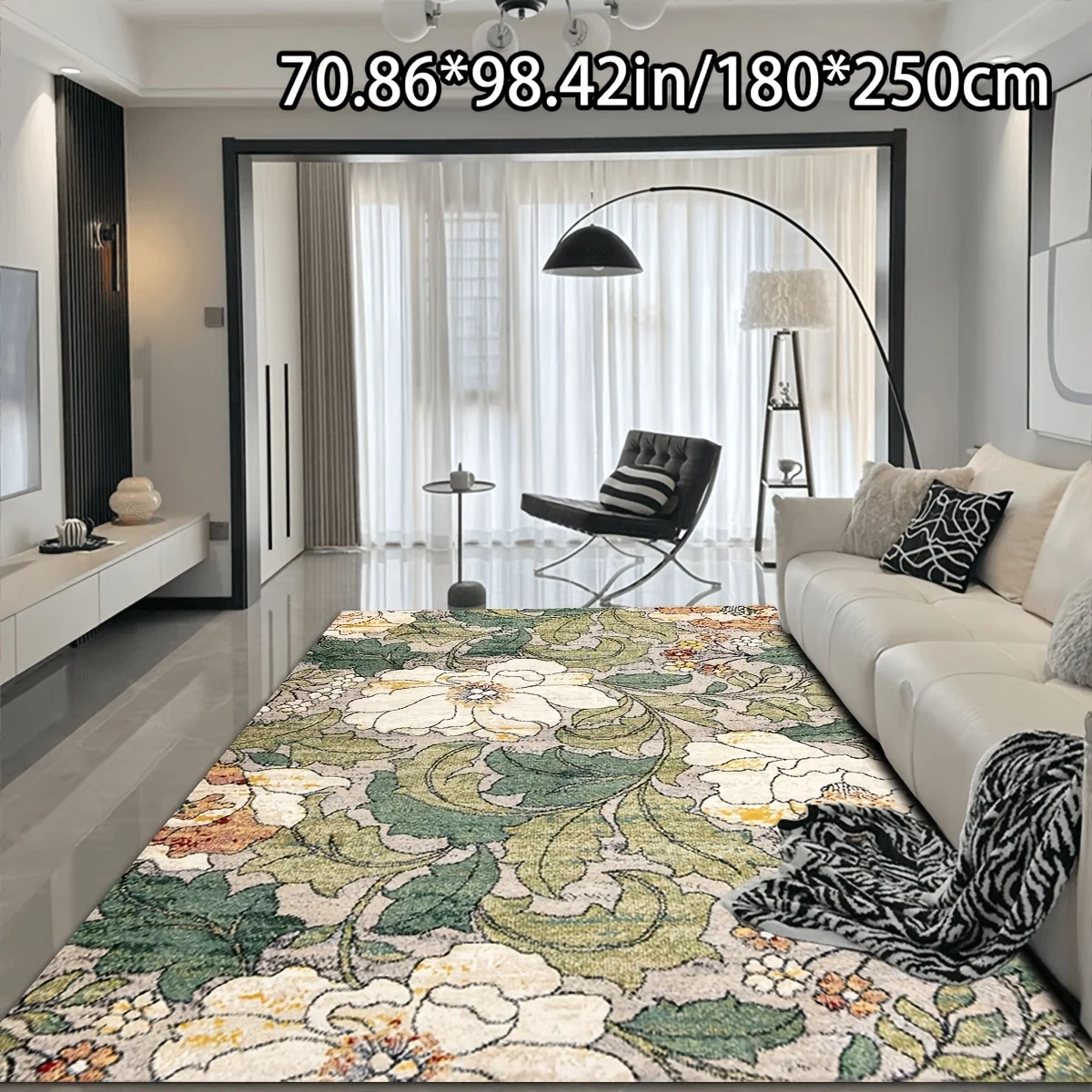 

Crystal Velvet per square meter + Non-slip Dot Plush Bottom + Bottom Dot Plush Floral Pattern Craftsmanship 1pc Crystal