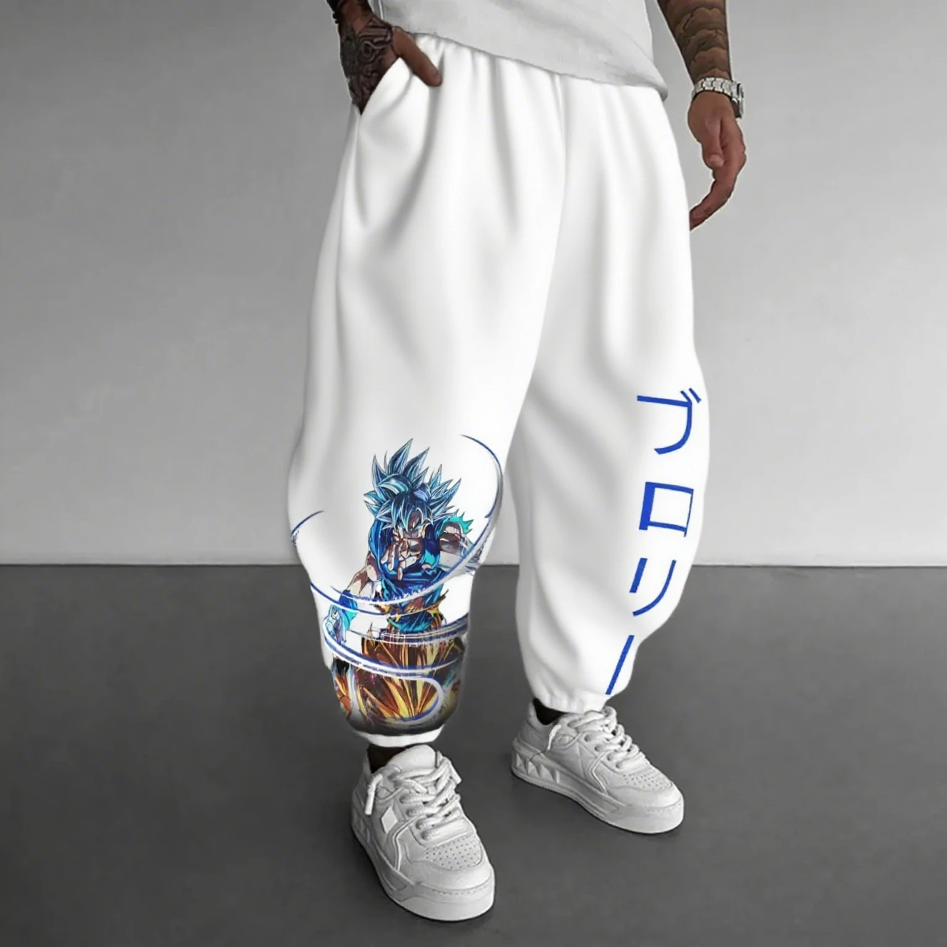 أنيمي الرجال السراويل لعبة دراغون بول سوبر سايان جوكو الشارع الشهير فضفاض Sweatpants غير رسمية السراويل المرنة الخريف الشتاء y2k الملابس