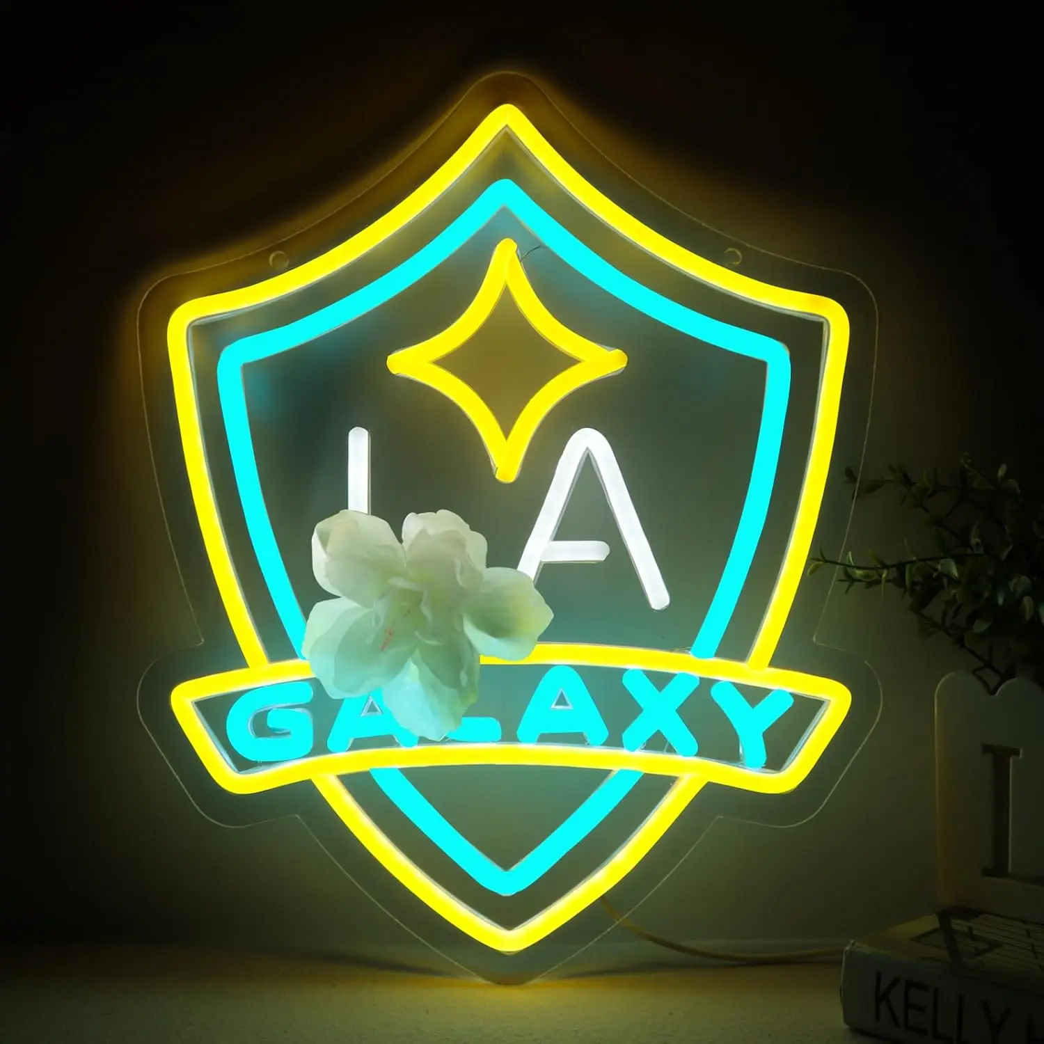 

Неоновая вывеска Galaxy Soccer, настенный светильник, USB LED-подсветка для бара, гаража, игровой комнаты, спальни, декоративное неоновое освещение, персонализированный подарок