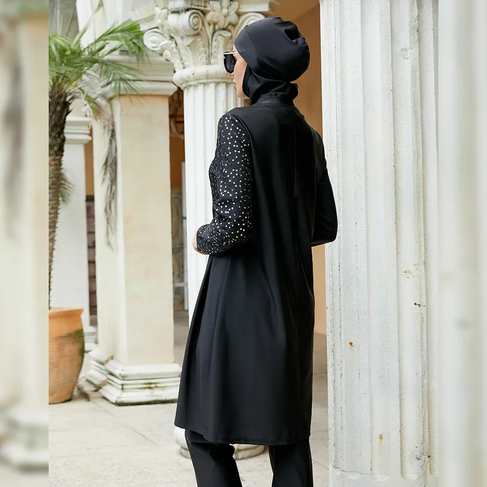 Burkini Femme Musulmane Maillot De Bain Moslim Vrouwen Badpak Islam Hijab Badmode Bescheiden Burkinis Badpak Beachwear 3PCS