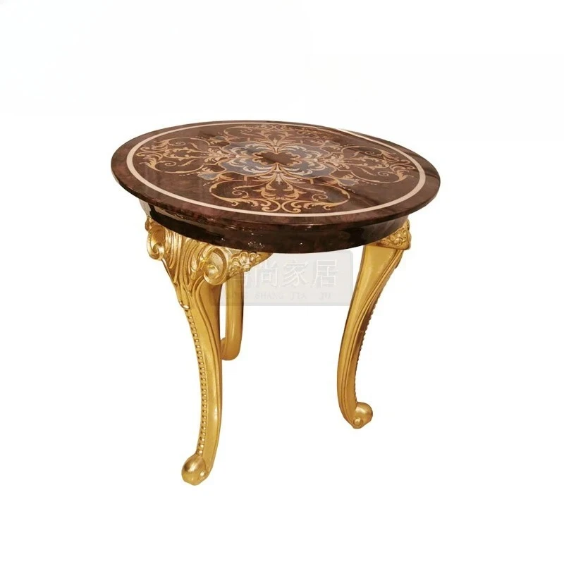 

French high-end sense retro rounded corners a few European classical living room sofa side club table