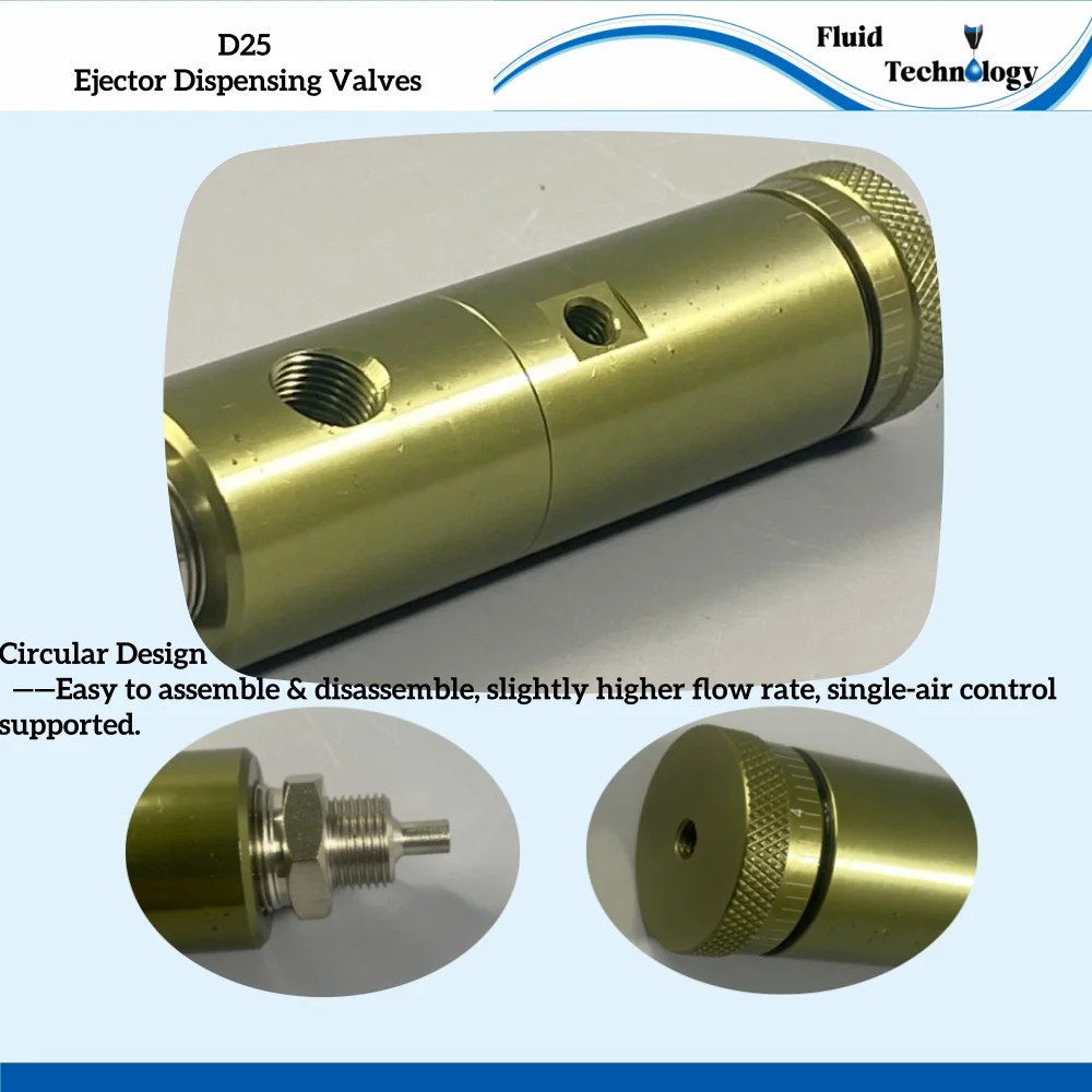 D25 Precision Hydraulic Ejector Dispensing Valve High Accuracy Needle Shut-Off Valve for Adhesives And Sealants Control
