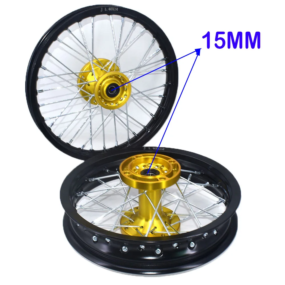 

Колесо Диски 1,40-14 дюймов и 1,85-12 дюймов, Ступица с ЧПУ, колесо из алюминиевого сплава для KLX CRF Kayo, кроссовый питбайк, мотоцикл