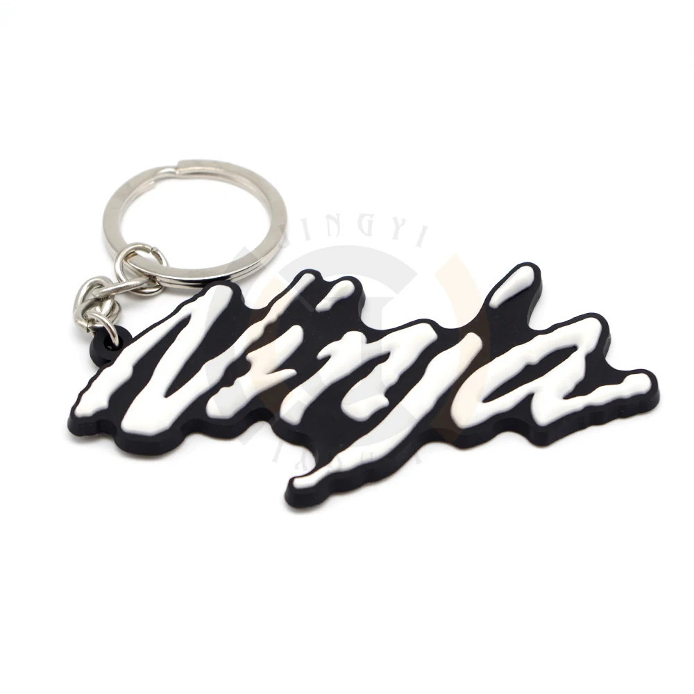 Motorcycle Keychain Key Chain Keyring For KAWASAKI NINJA 650r 250 ex250 NINJA zx6r zx9r zx12r 636 3D Rubber Drive Safe Key Chain