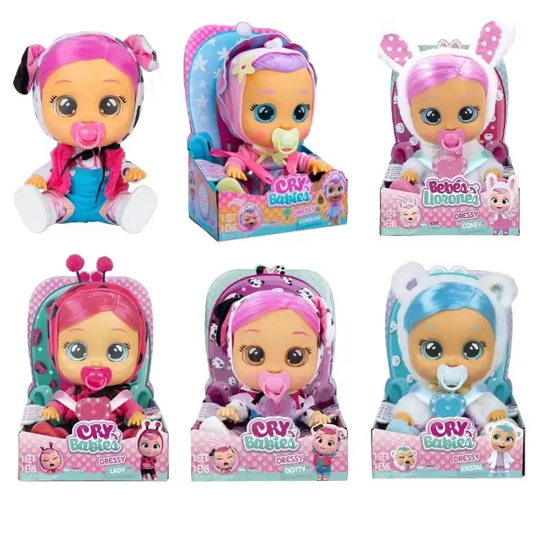 Cry Babies Dressy Interactive Crying Truth Doll Katie Coney Coraline Dotty Baby Doll Dress up Doll Children's Play House Toys