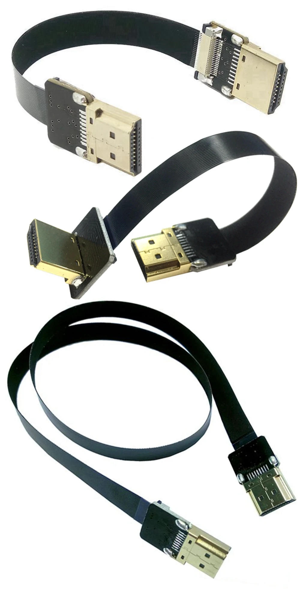 

Aerial PTZ FPV Ultra thin HDMI Upbend Soft Cable Mini Mini HDMI Elbow Soft Cable - A model