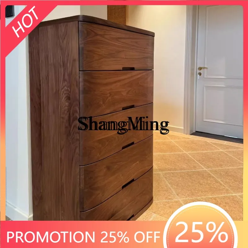 CL solid wood five-bucket drawer modern simple light luxury living room storage cabinet
