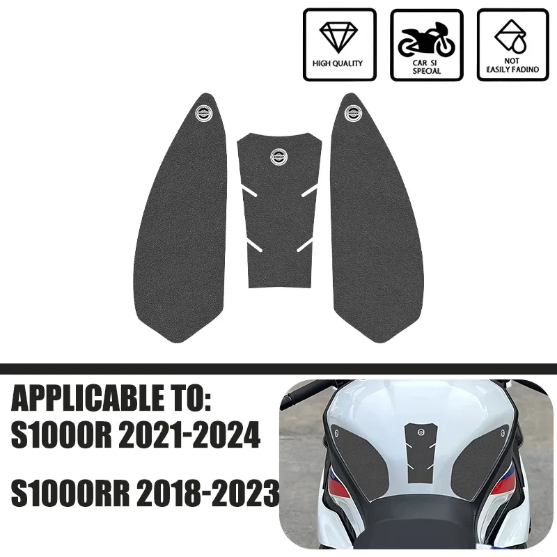 

Motorcycle Anti Slip Sticker Tank Traction Pad Side Knee Grip Protector For BMW S1000R 2021-2024 S1000RR 2018-2023