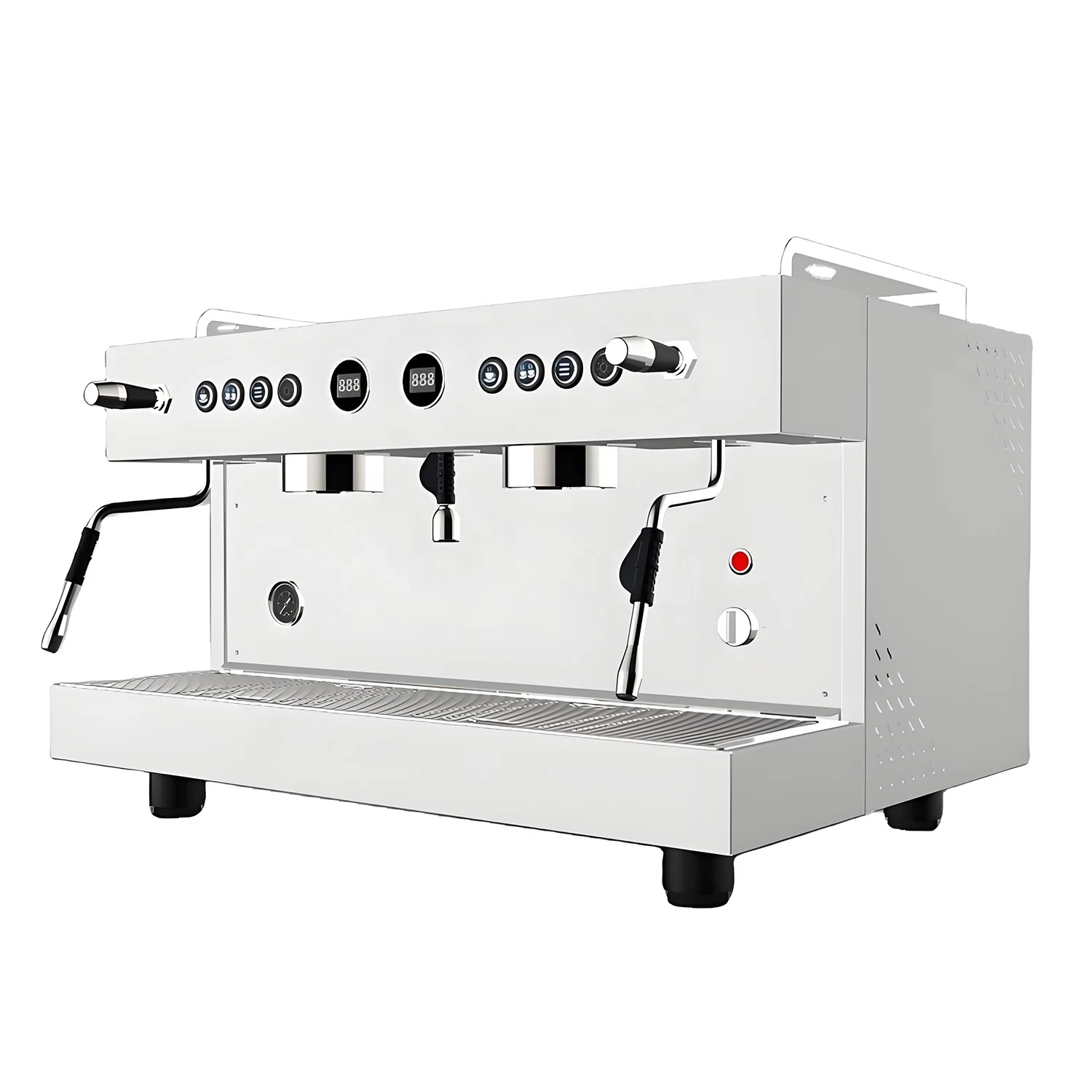 Discount! 2 Groups Metal Framework Fluid-o-tech Rotation Pump Semi Automatic Coffe Cafe Cafeteras Coffee Maker Espresso Machine