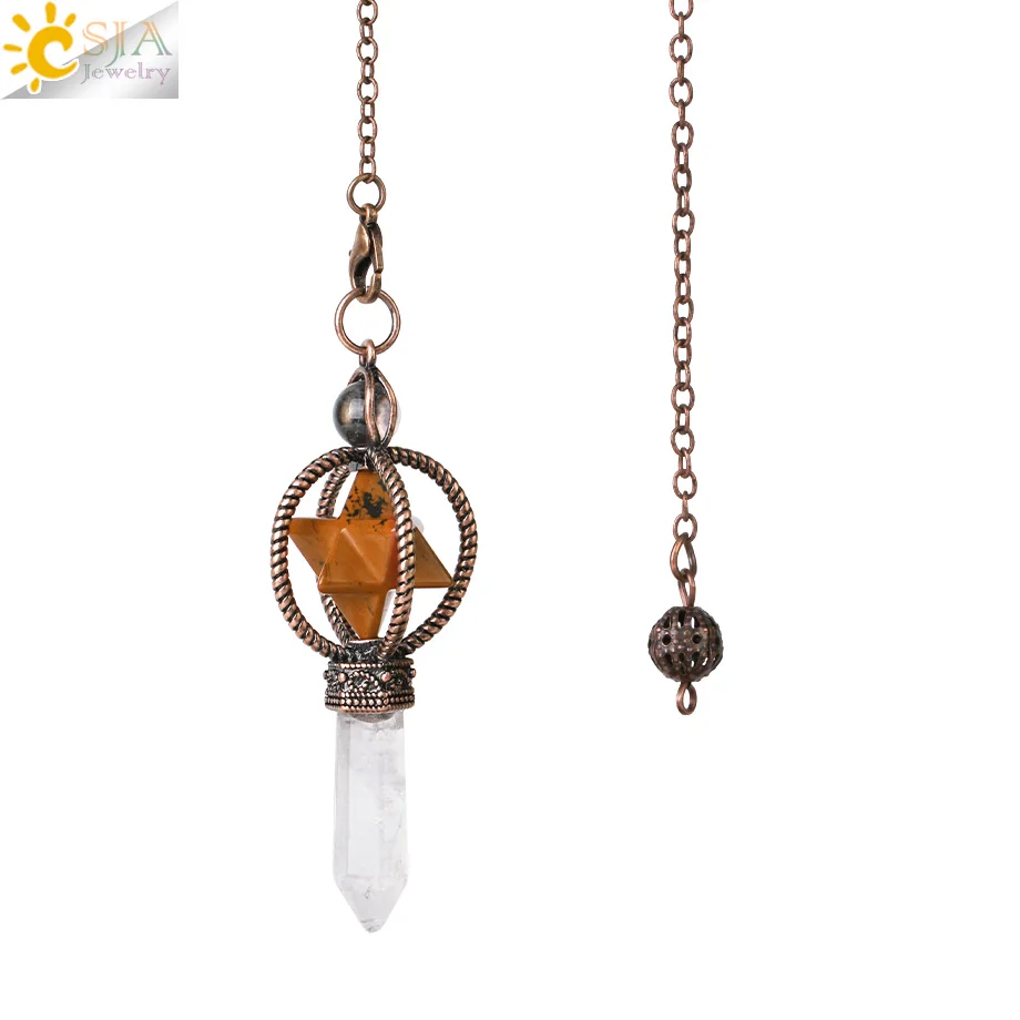 CSJA Esotericism Crystal Pendulum for Dowsing & Divination