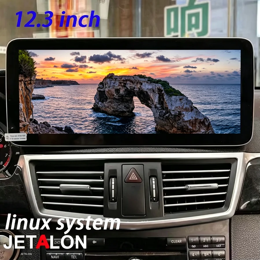 12.3 Inch Carplay & Android Auto Car Stereo, Linux System GPS Multimedia Video Player for Mercedes Benz E Class W212 NTG4.5 4.7