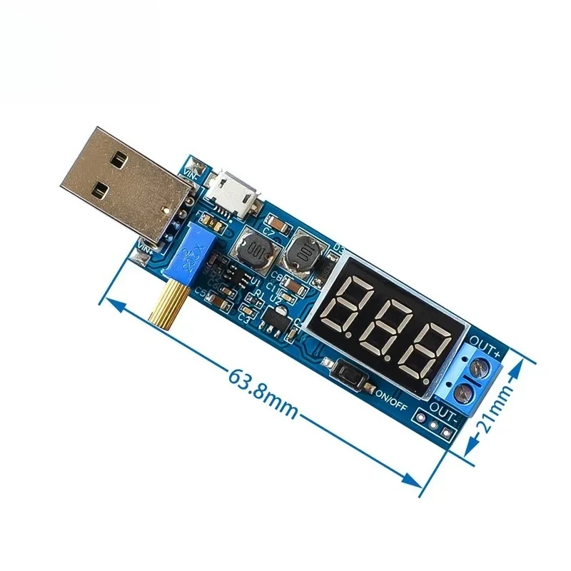 1PCS DC-DC Boost Buck Converter Module Adjustable 1.2V-24V Output 5V To 3.3V 9V 12V 24V Step Up/Down USB Power Supply
