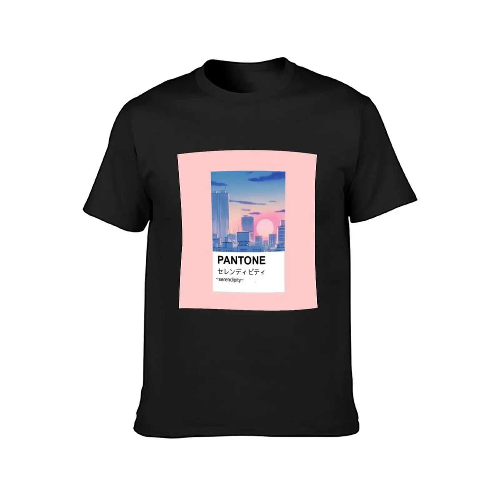 Pantone aesthetic anime city paint Art Print T-shirt kawaii clothes blanks mens big and tall t shirts