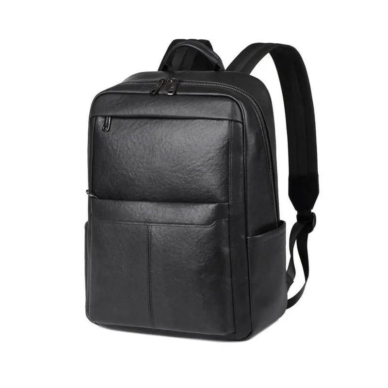 (Super Promotions) 100% Genuine Leather Backpack Men's Business Leather Backpack Luxury Natural Cowhide Backpack Black