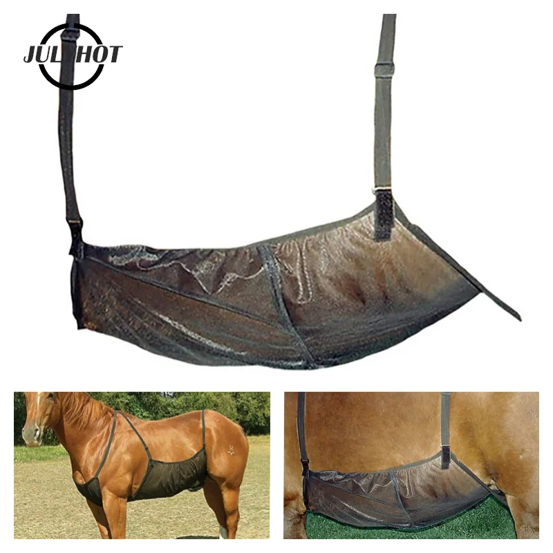 1Pc Adjustable Scratch-Proof Total Protection Horse Fly Sheet Belly Guard Net Protection Blanket Rug Comfortable Breathable