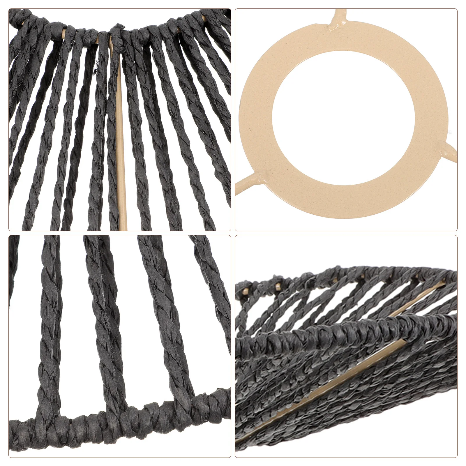 

Woven Lampshade Paper Rope Vintage Style Pendant Light Cover Rustic Decorative Lamp Accessory for Home Hotel Woven Lamp Shade