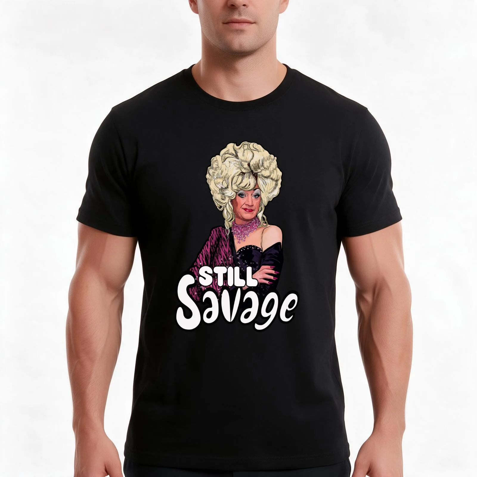 Lily Savage - still Savage T-Shirt Summer Casual Cotton Tee Oversized Streetwear Tops Vintage Graphic Print Unisex Men Women