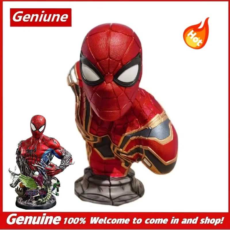 New In Stock Marvel Spider-Man Bust Far From Home Movie Gk Resin Statue Collectible Superhero Figure Desktop Decor Gift
