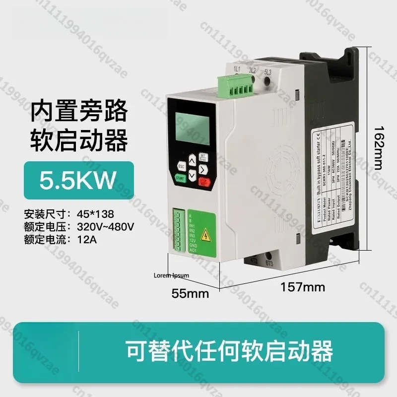 Built-in Bypass Soft Starter 11/15/22/30/37/45/55/90KW Motor 380V Online Starter