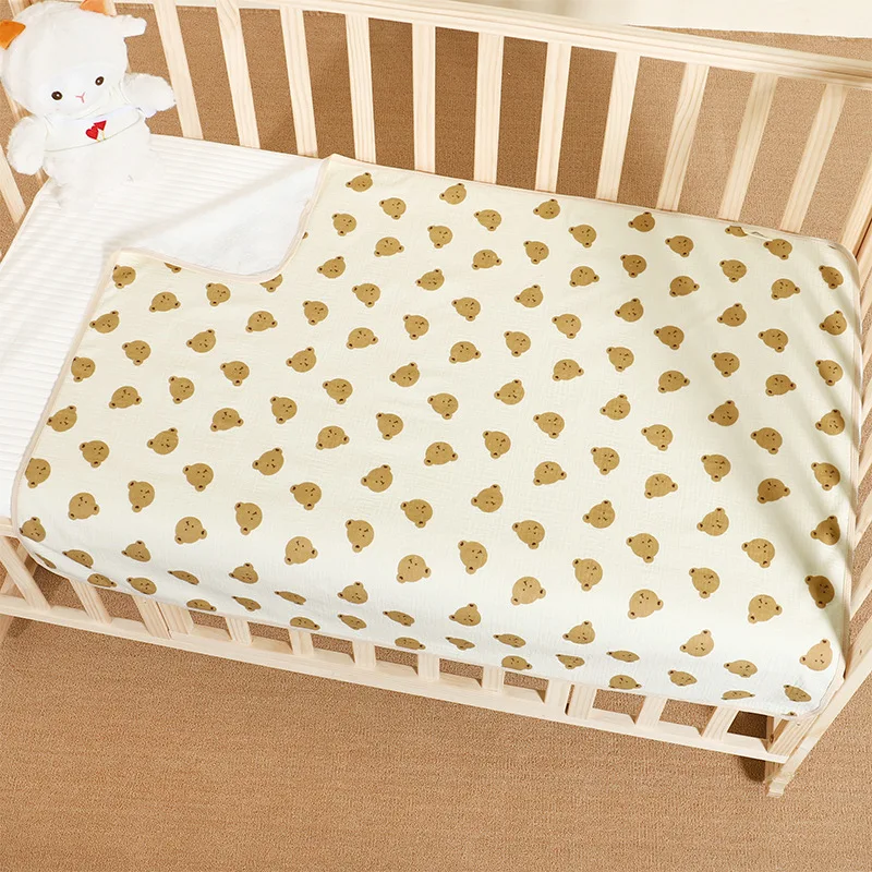 Waterproof Washable Mattress Urine Mat for Baby Toddlers Cute Cartoon Bed Protector Diaper Bedding Urine Pads Cloth Breathable