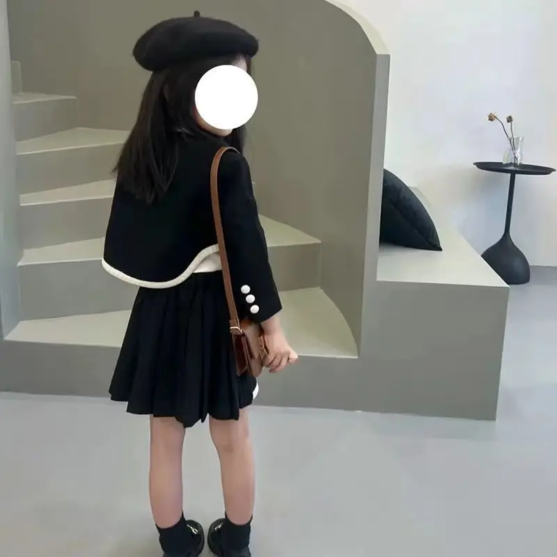 2pcs Girls Sweet Sets Kids Winter Autumn Long Sleeves Princess Top and Skirt Birthday Designed Uniform Luxury Party 2-7 Years
