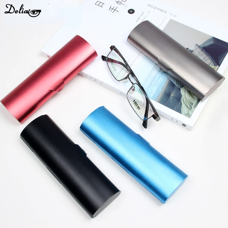 Hard Shell Aluminum Glasses Case New Pressure-resistant Frosted Matte Eyeglasses Case Ultra-Light Eyeglass Case Women