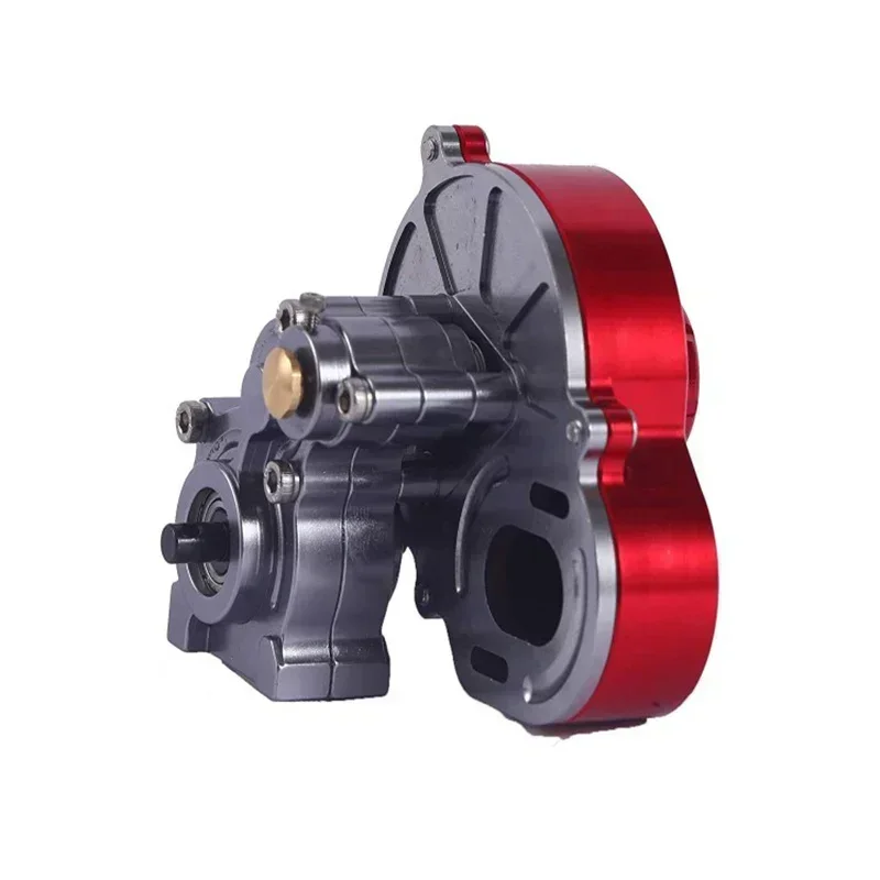 Gearbox Full Metal SCX10 Lengkap, Kotak Transmisi Berisi Gear Untuk Mobil RC Crawler 1/10 Axial SCX10, Suku Cadang Upgrade