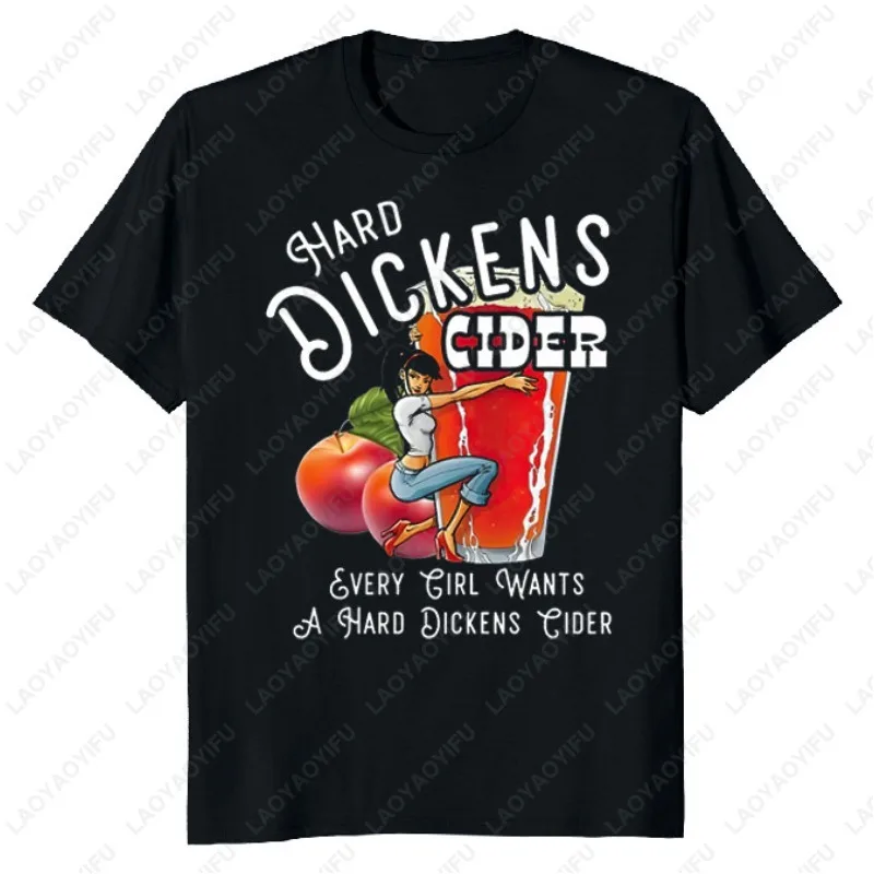 

Hard Dickens Cider Beer Funny Novelty Girl Tees Men Women Trending Novelty Cotton Comfortable Tops Humor Unique New Style Tshirt