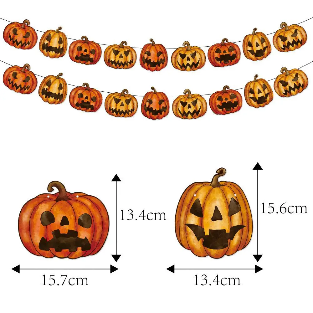 

Halloween Decoration Horror Pumpkin Ghost Face Banner Pumpkin Spiral Pendants Kids Happy Halloween Party Decor For Home 2025