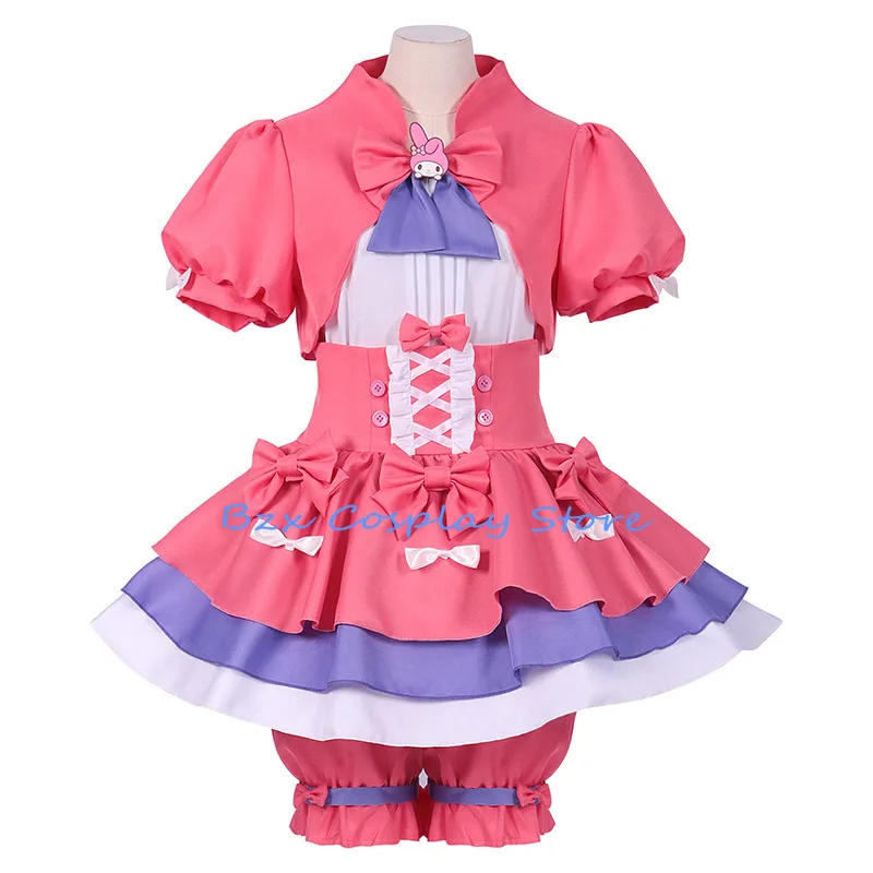 Lily Barrier Cosplay Game Identity V Cheerleader Kostuum Uniform Roze Jurk Pruik Set Party Rollenspel Anime Outfit voor Vrouwen